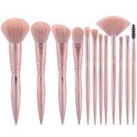 High quality pink makeup brush for personal use cosmetic brush sold by amazon accept custom logo